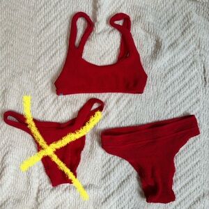 Bound by bond eye bikini set red
